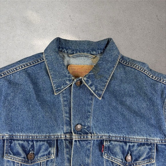 Levi's Denim Trucker Men's Blue Jacket Large 70503 02 Vintage Hard Rock London - Picture 4 of 9